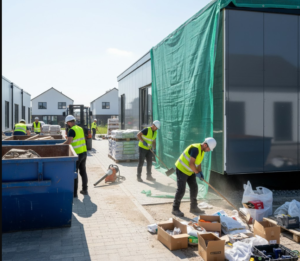 Nettoyage de chantier suite à une installation rapide