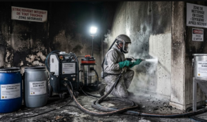 Nettoyage cryogénique après incendie : éliminer la suie sans eau